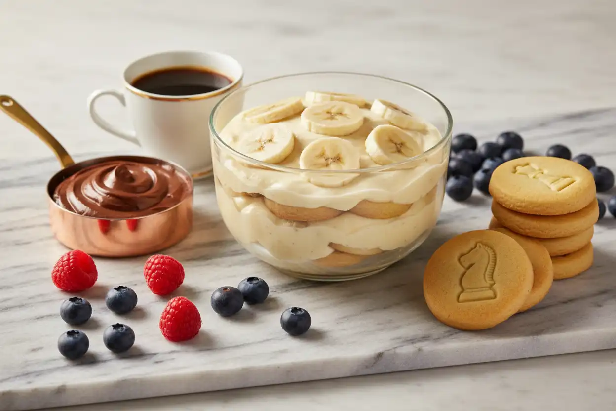 chessman cookies, chess cookies, banana pudding with chessman cookies,