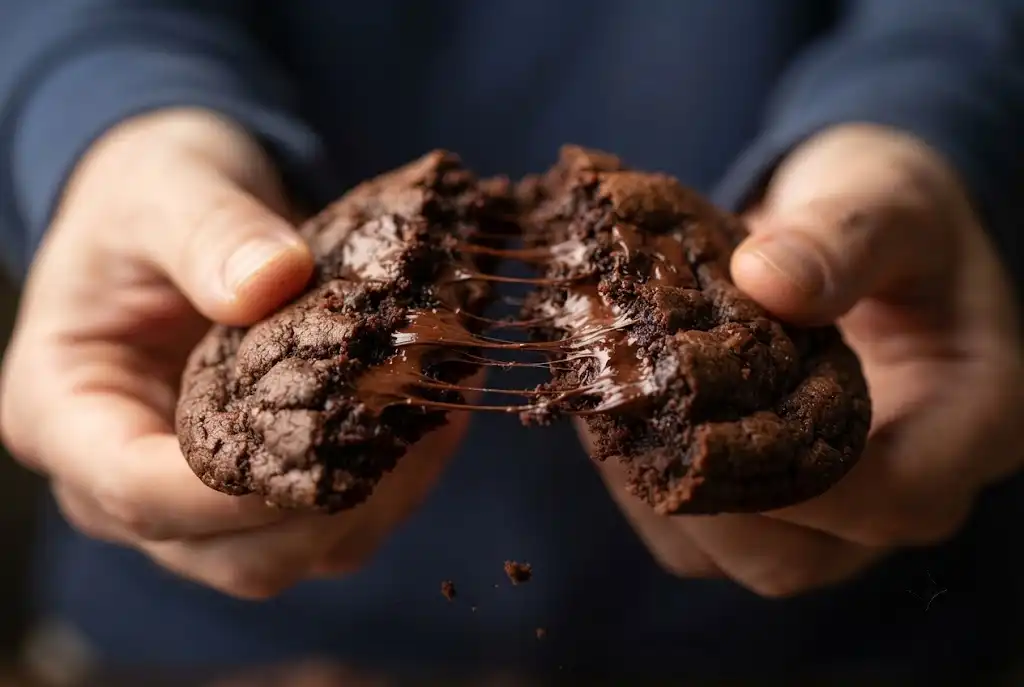 chocolate cookies with chocolate, chocolate chip cookies, chocolate cookie recipe, double chocolate cookies, waffle cookies with dark chocolate,