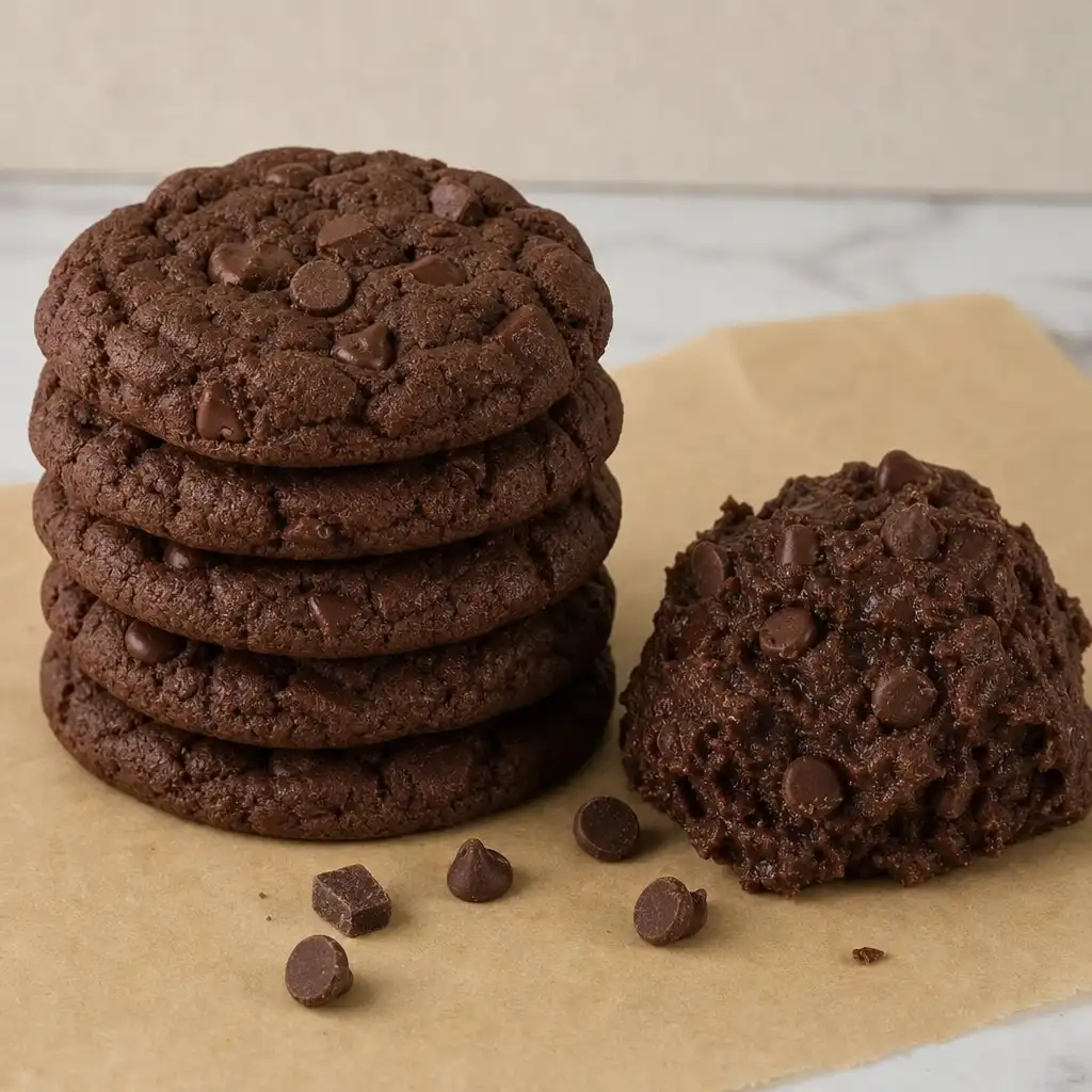 chocolate chocolate chip cookie dough, chocolate chip cookies, cookie dough recipe,