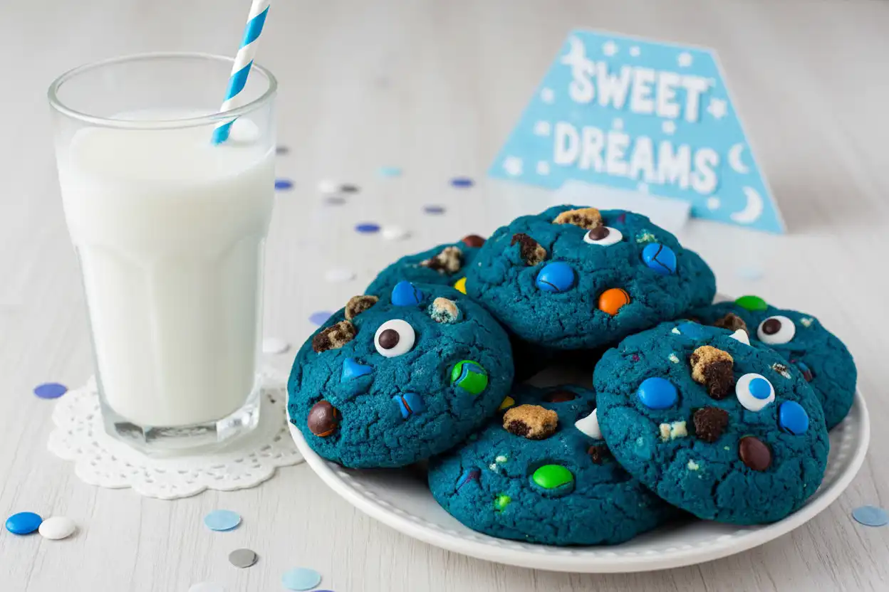 cookie monster cookies, fun cookie recipes, elmo and cookie monster cookies, cookie monster recipe,