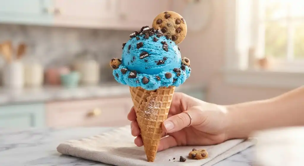 cookie monster ice cream, ice cream flavors, sweet treats,