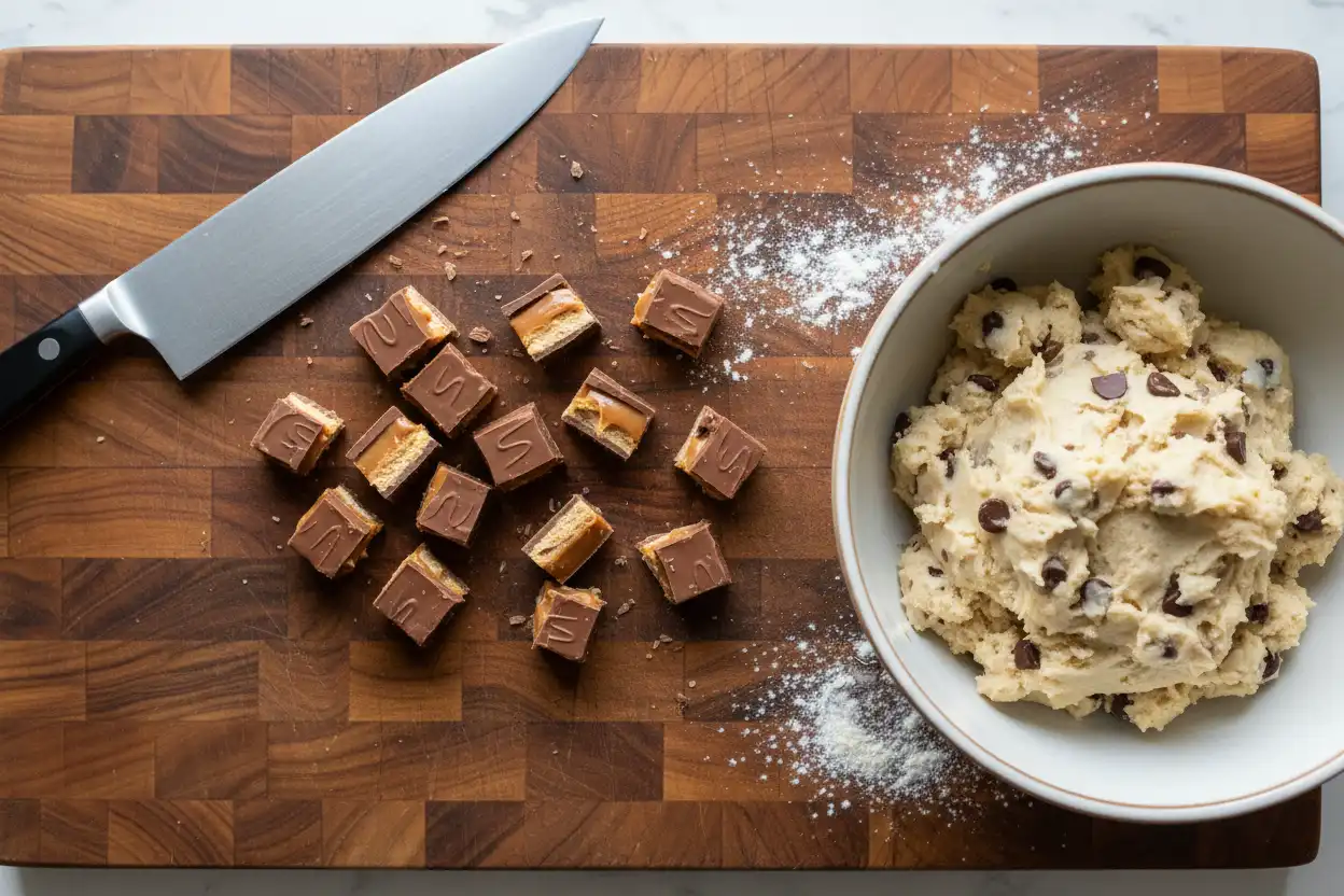 cookies with Milky Way bars, chocolate bar cookies, milky way cookies,
