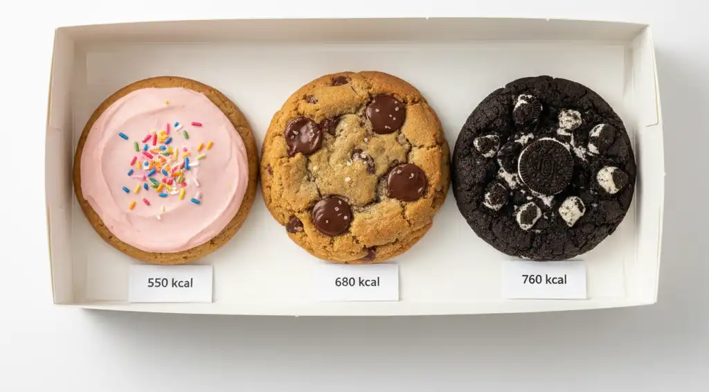 crumbl cookie calories, how many calories are in a crumbl cookie, calories in crumbl cookie, crumbl chocolate chip cookie calories,
