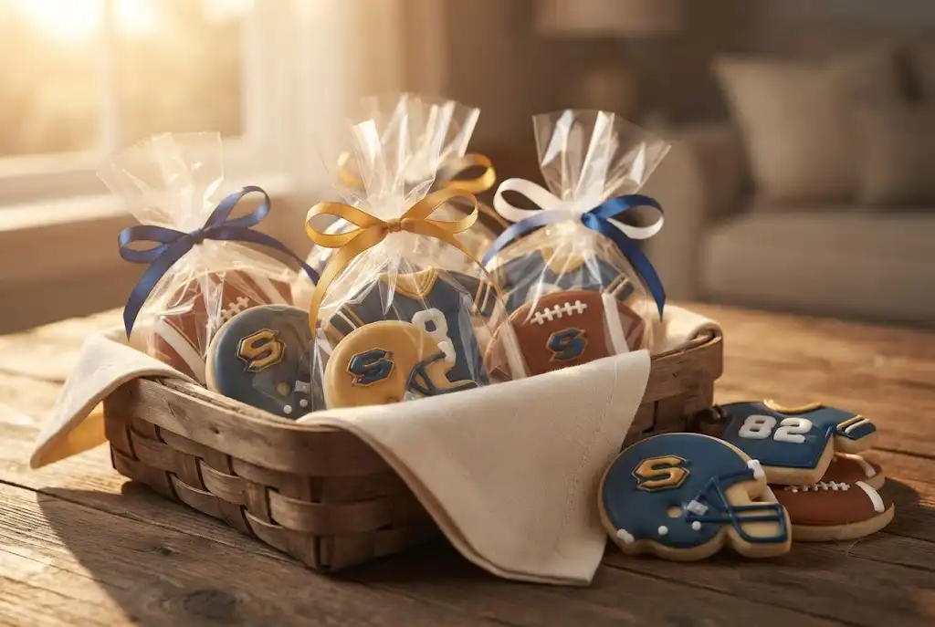 football cookies decorated, football cookie recipes, football-themed cookies,