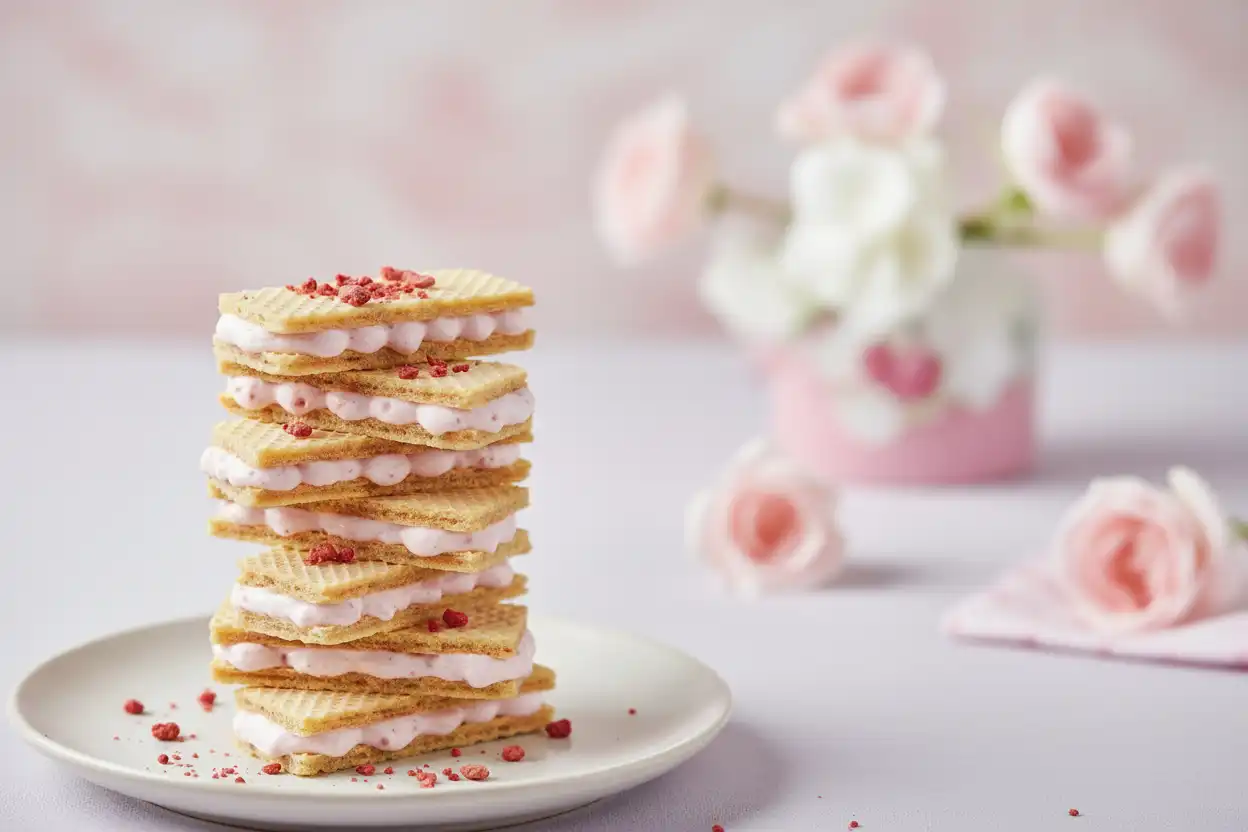 wafer cookies, chocolate covered wafer cookies, caramel wafer cookies, wafer cookies strawberry,