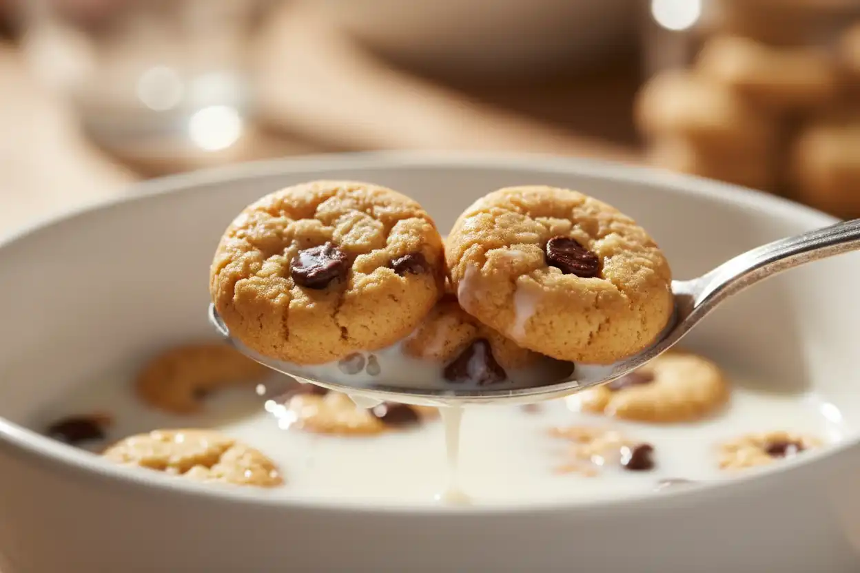 cookie cereal, cookie cereal recipe, mini cookies, cookie crisp,