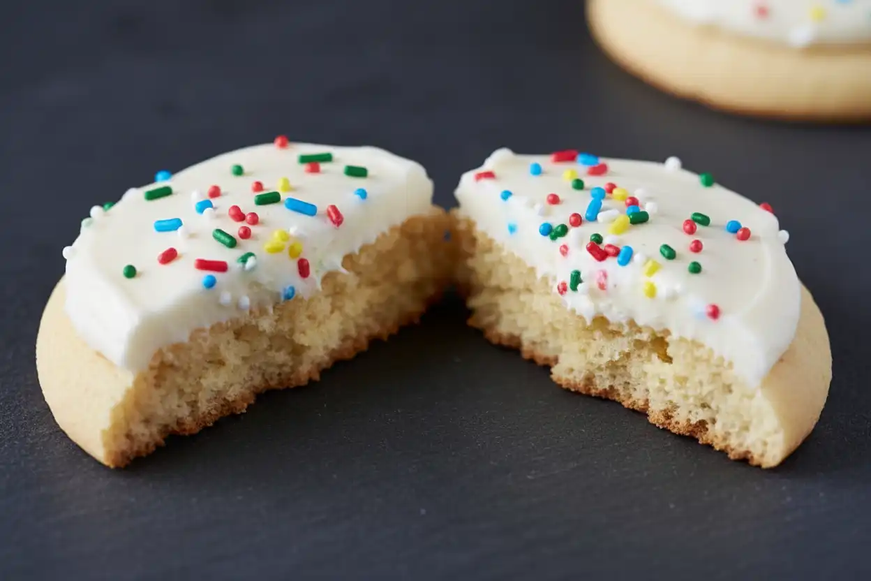 frosted cookies, frosted sugar cookies, soft frosted sugar cookies,cream cheese frosting, buttercream frosting,