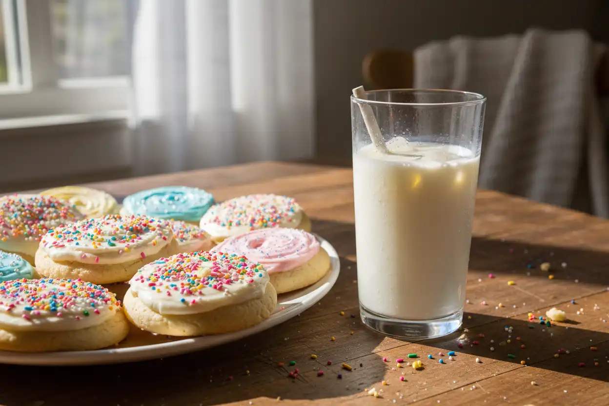 frosted cookies, frosted sugar cookies, soft frosted sugar cookies,cream cheese frosting, buttercream frosting,