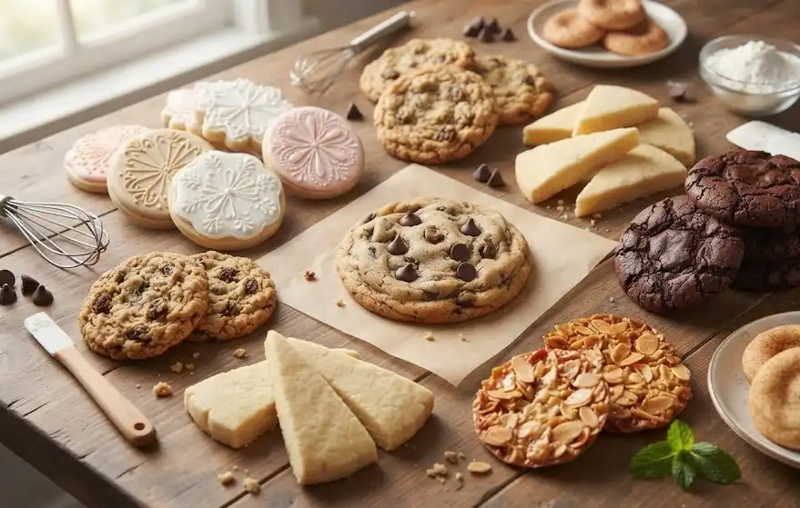 types of cookies, cookies varieties, drop cookies, rolled cookies, baking types of cookies, homemade cookies,